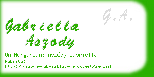 gabriella aszody business card